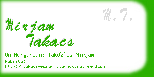 mirjam takacs business card